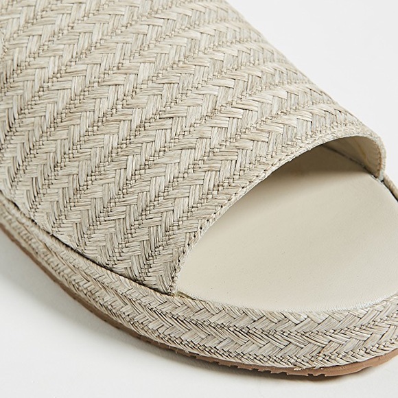 Nude Espadrille Flatform Woven Slide Mule Sandal - Picture 4 of 4